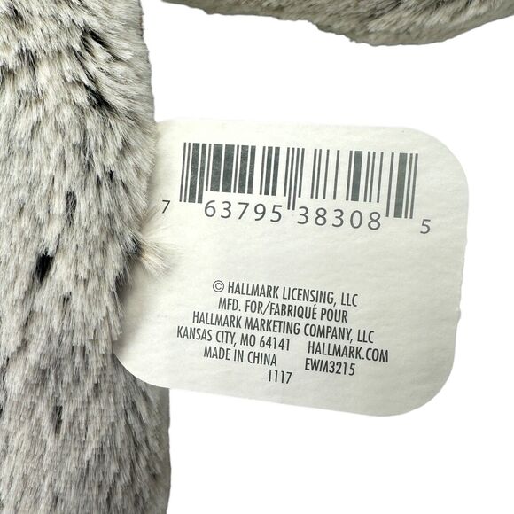 Hallmark MATTHEW Gray Bunny Plush 16" Soft Easter Decor Toy Floral Bow NWT - Picture 10 of 10